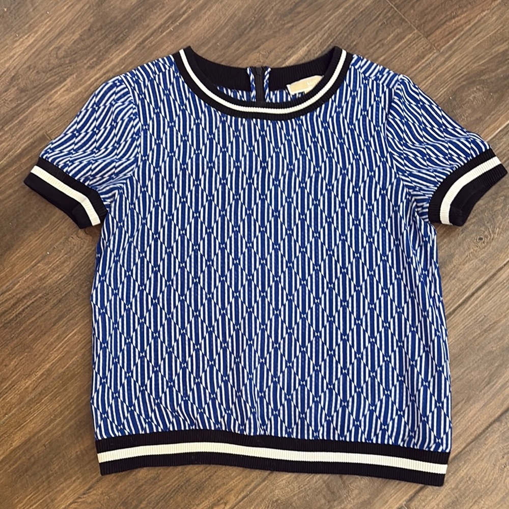 Michael Michael Kors blue and white top, size medium